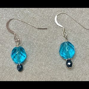 Beautiful Beaded Glass Earrings with Silver Ear Wires Handcrafted New